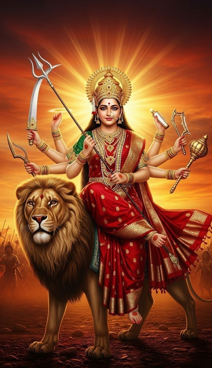 Beautiful Unique Durga Maa