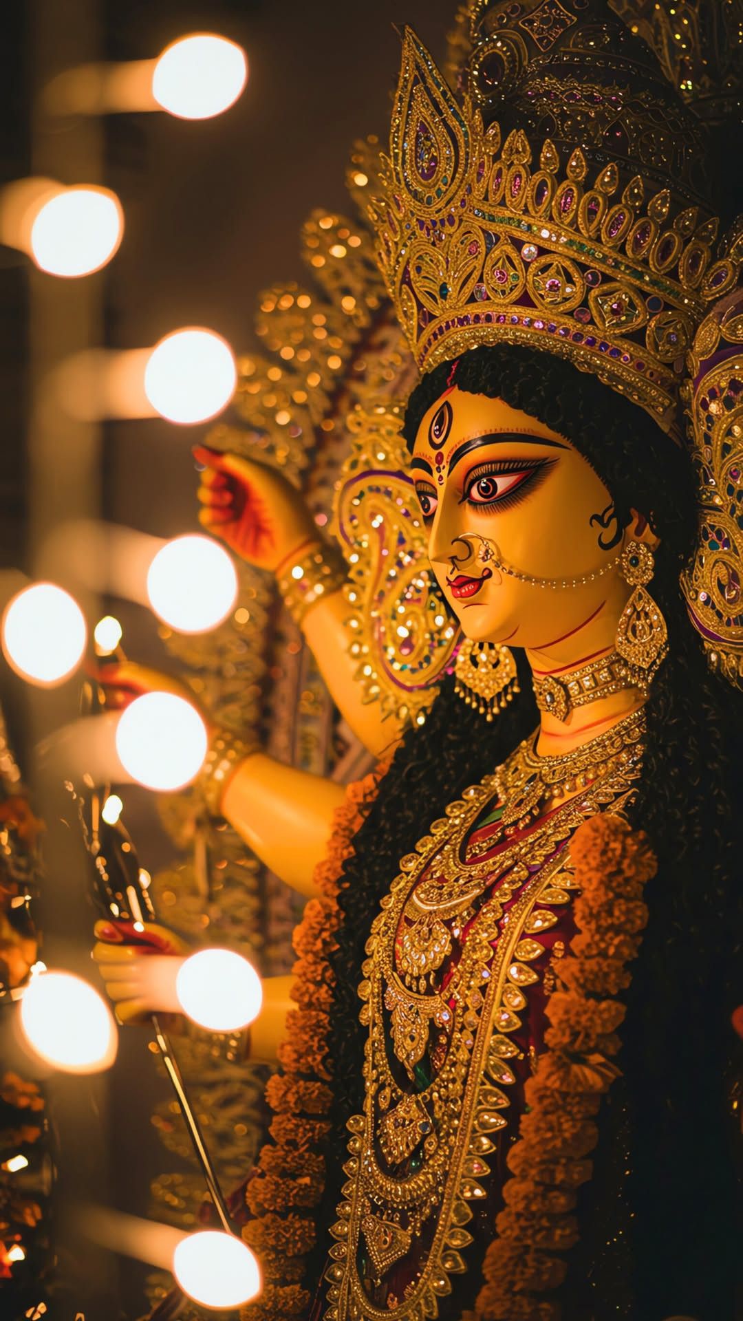 Face Beautiful Unique Durga Maa