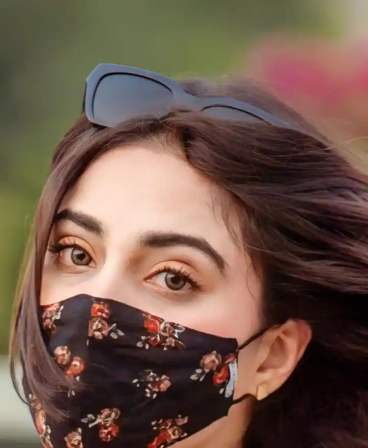mask girl dp images